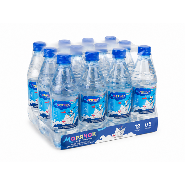 Вода "Морячок" детская 0,5 л 12 шт негазированная
