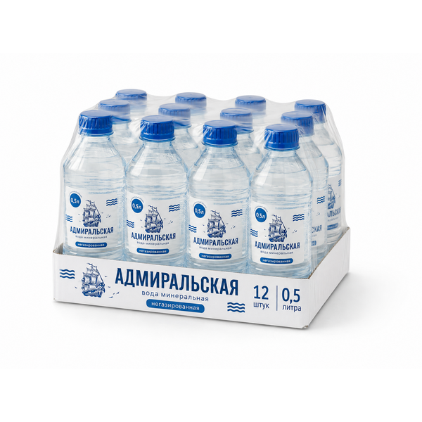 Вода "Адмиральская" природная минеральная 0,5 л 12 шт негазированная